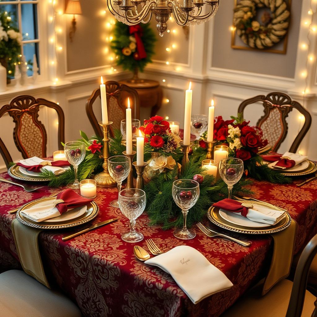 dining table holiday decor