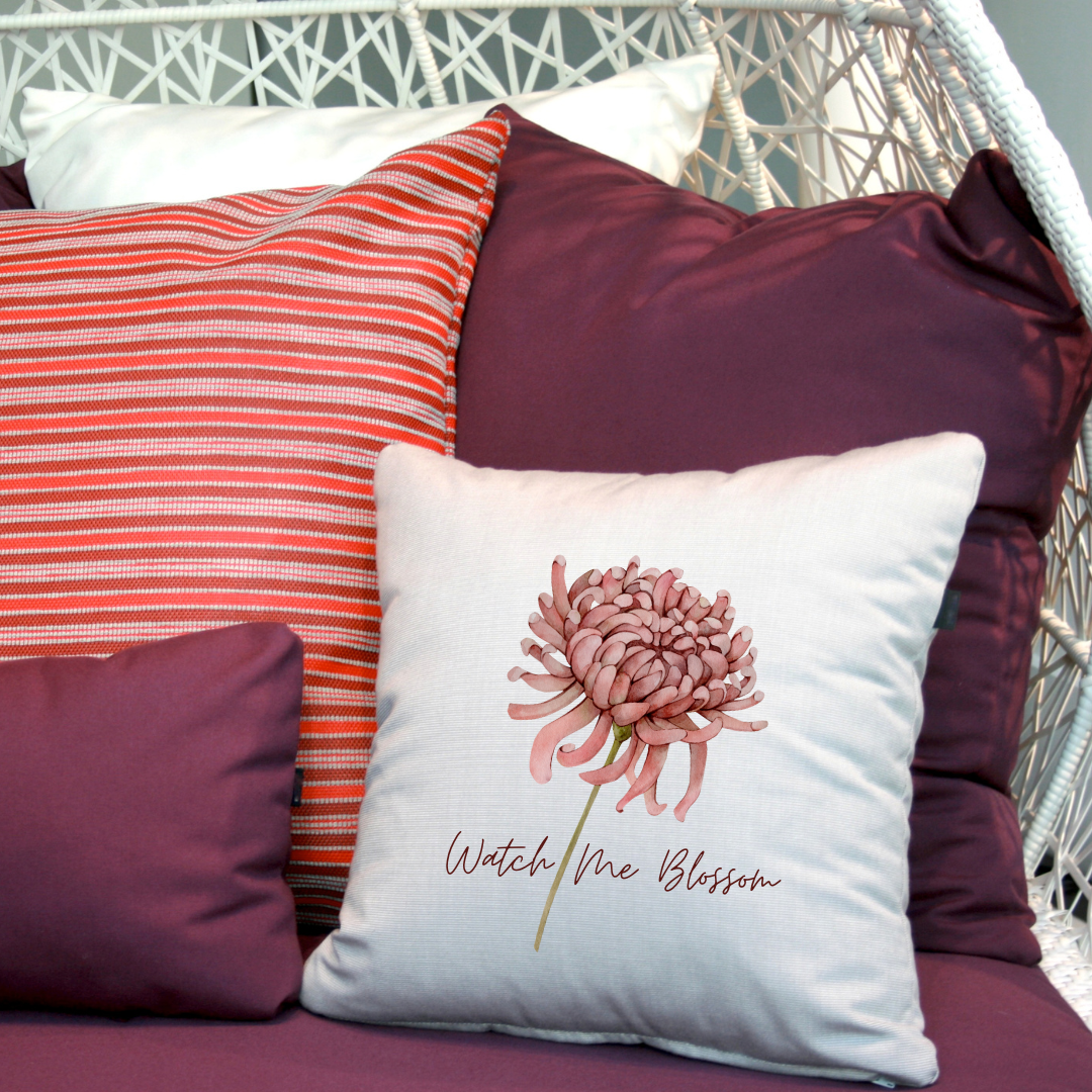Pink and White Delicate Watercolor Pillow - Urban Country Home Decor Urban Country Dcor - About Us Pink and White Delicate Watercolor Pillow