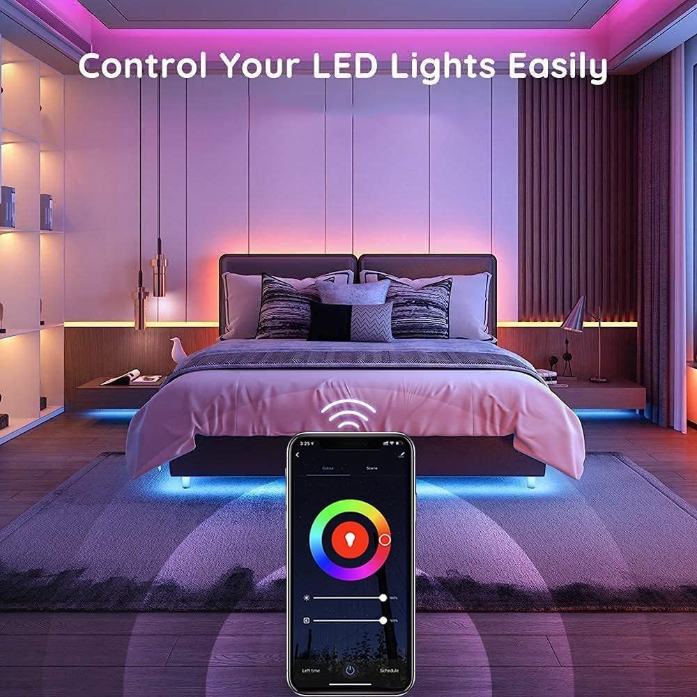 Luxonic 100 Ft Alexa Wifi Led Strip Lights 2 X 15 M Rgb Music Sync  Urban Country Home Decor Luxonic 100 ft alexa wifi led strip lights 2 x 15 m rgb music sync