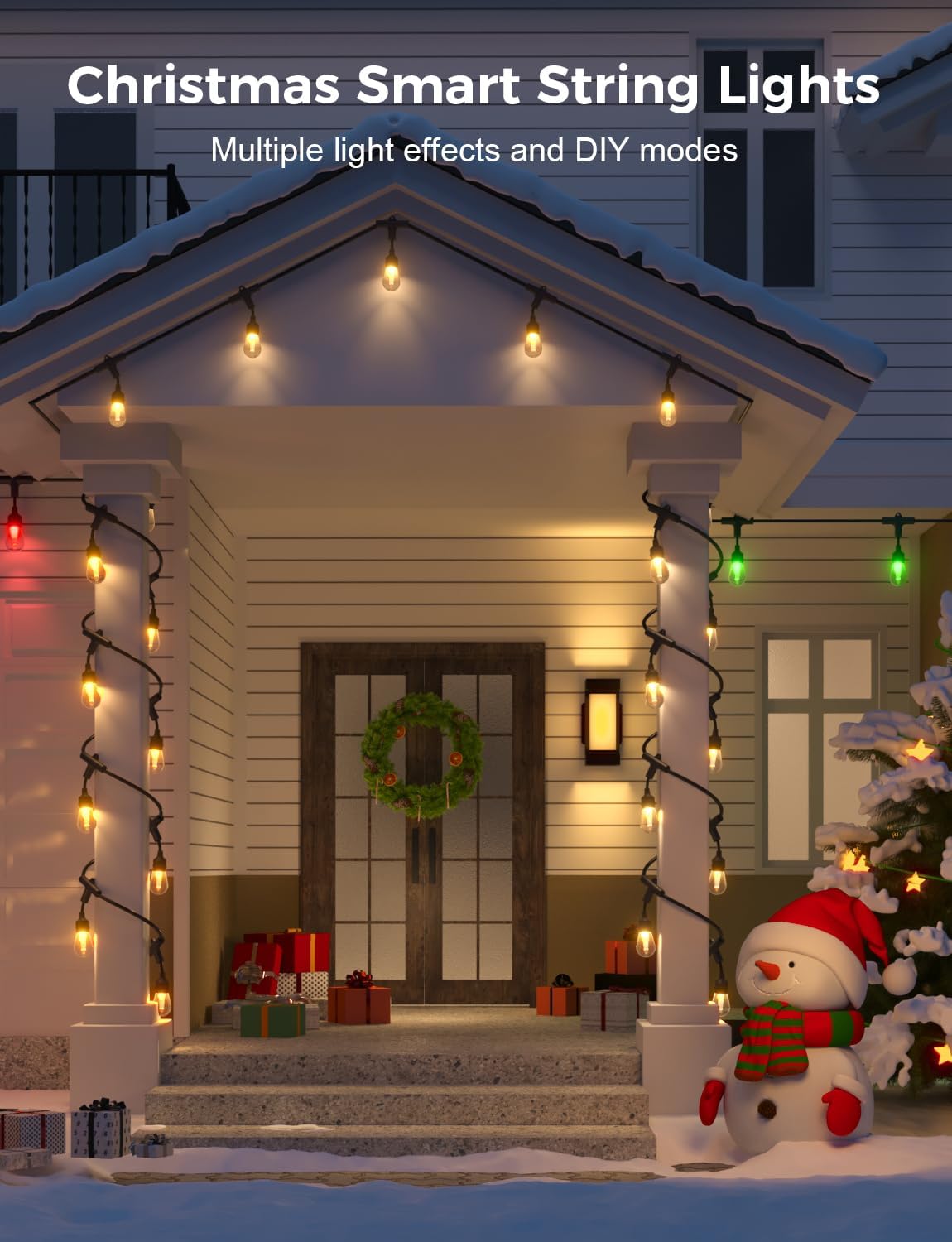 Xmcosy+ Smart Outdoor String Lights 123 Ft Rgbcwic  Urban Country Home Decor Xmcosy+ smart outdoor string lights 123 ft rgbcwic