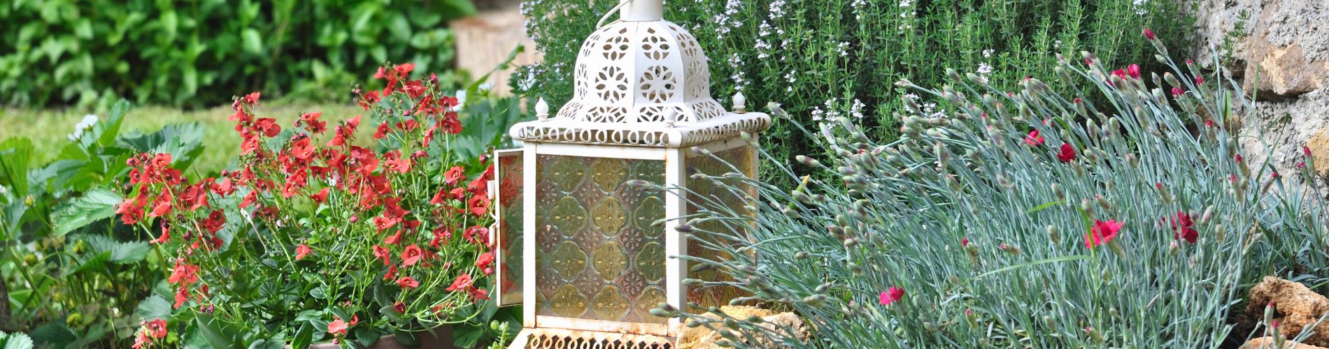 Farmhouse Lantern Garden Accent